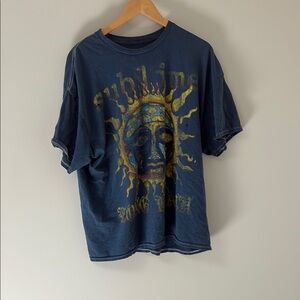Women’s Oversized Blue Graphic T-Shir